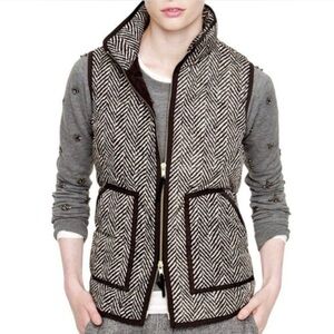 🌻J.Crew Excursion Down Style Herringbone Quilted Zip Puffer Vest Size Small